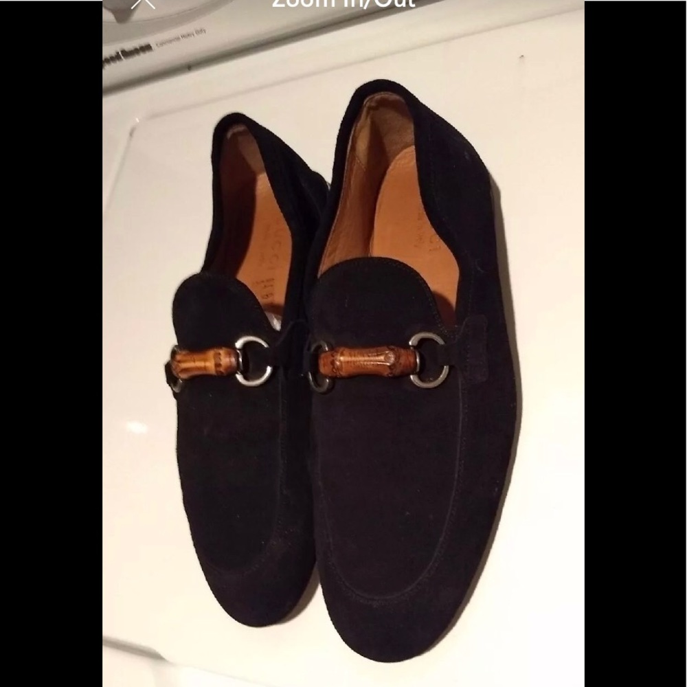 Gucci Suede Bamboo Loafers